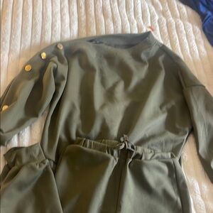 Olive Green Women's Lounge Set